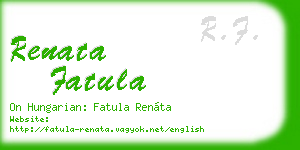 renata fatula business card